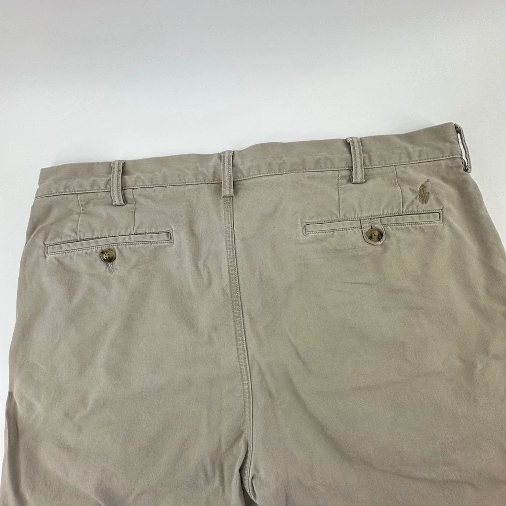 Polo Ralph Lauren Mens Stretch Straight Fit‎ Chino Pants Khaki Tan 36/30 36x30